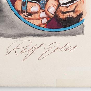 Rolf Gohs, gouache & inkk, 3, signed. Covers for Fantomen, 1980's.