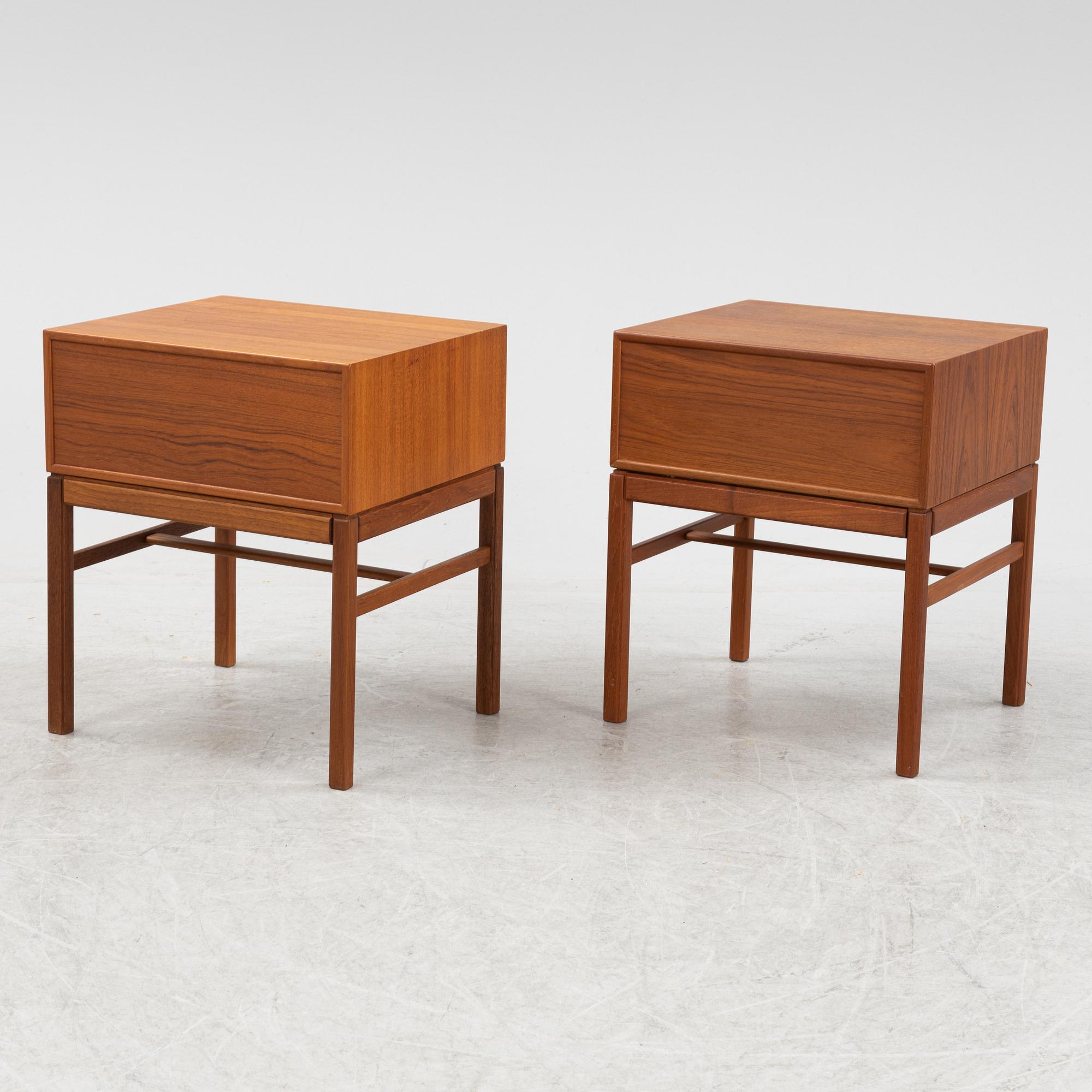 Sven Engström & Gunnar Myrstrand, sängbord, ett par, "Casino", Tingströms, Bra Bohag, 1960-tal.