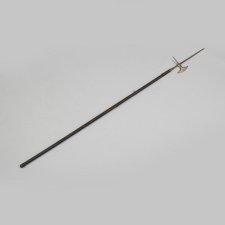 A Swedish Halberd a so called 1697 pattern.