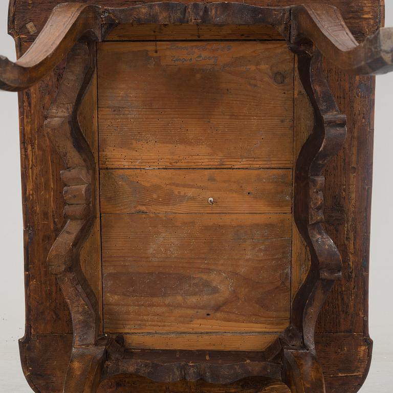 A mid 18th century rococo table.