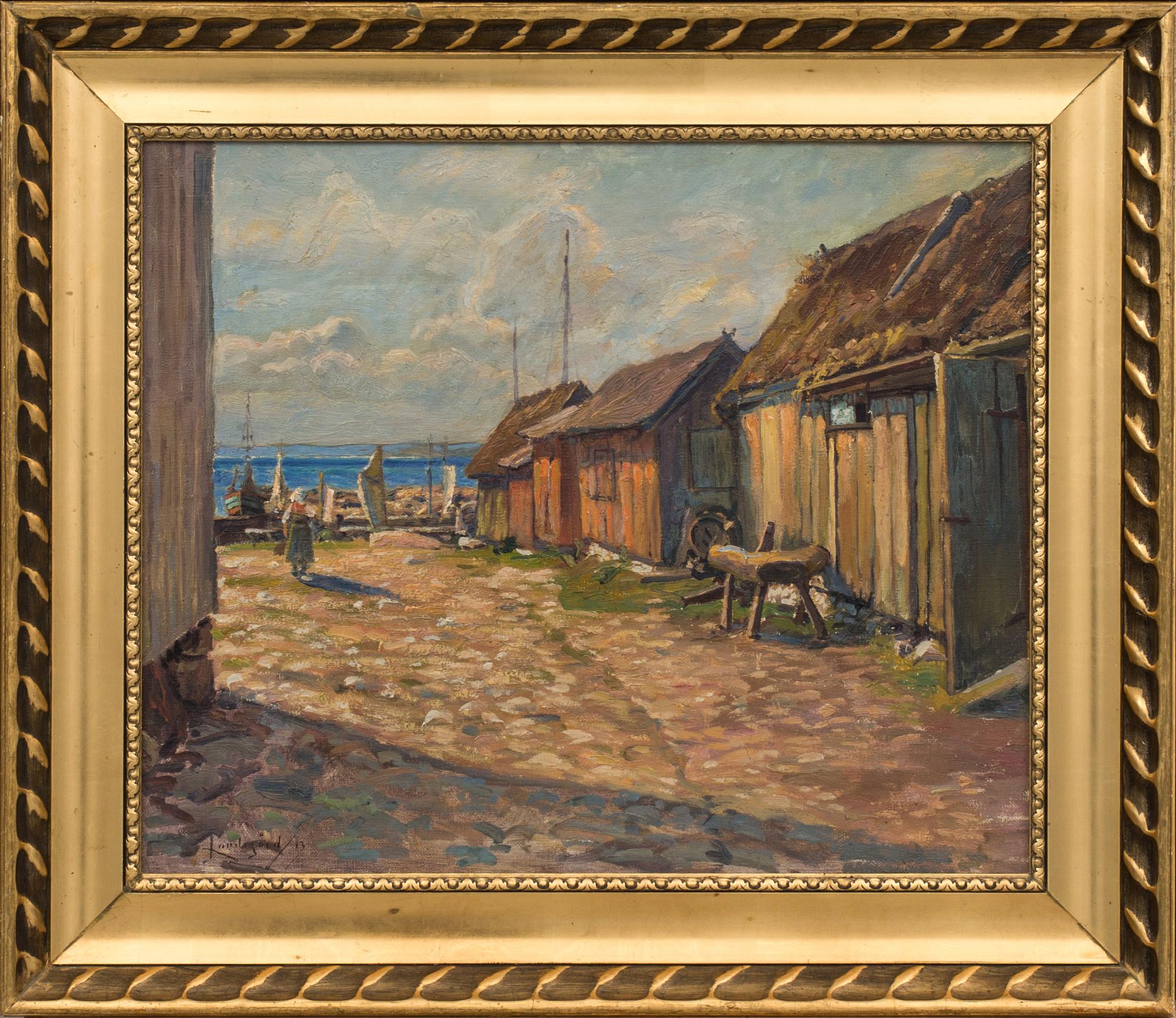 JUSTUS LUNDEGÅRD, olja på duk, signerad.