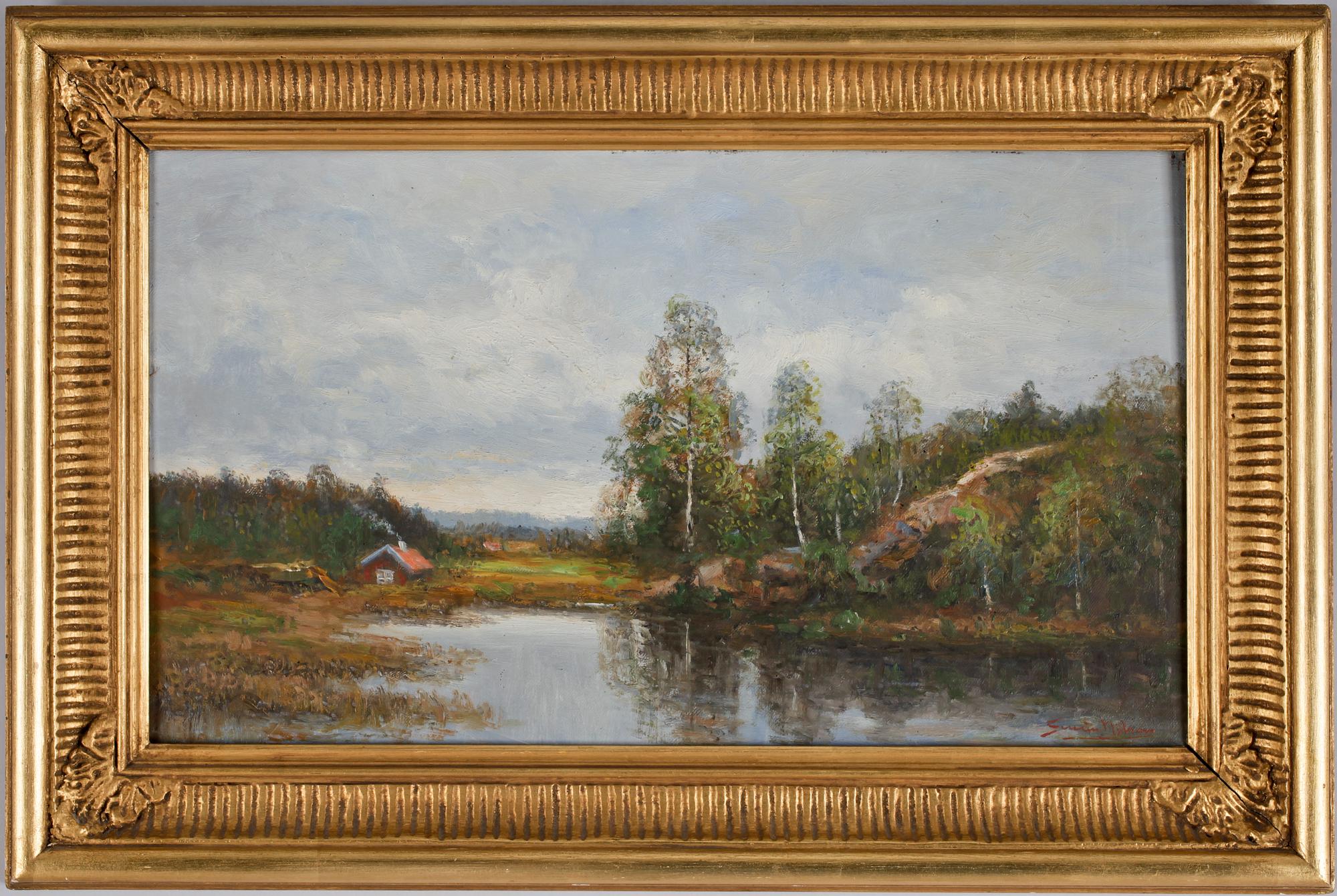 SEVERIN NILSON, olja på pannå, sign.