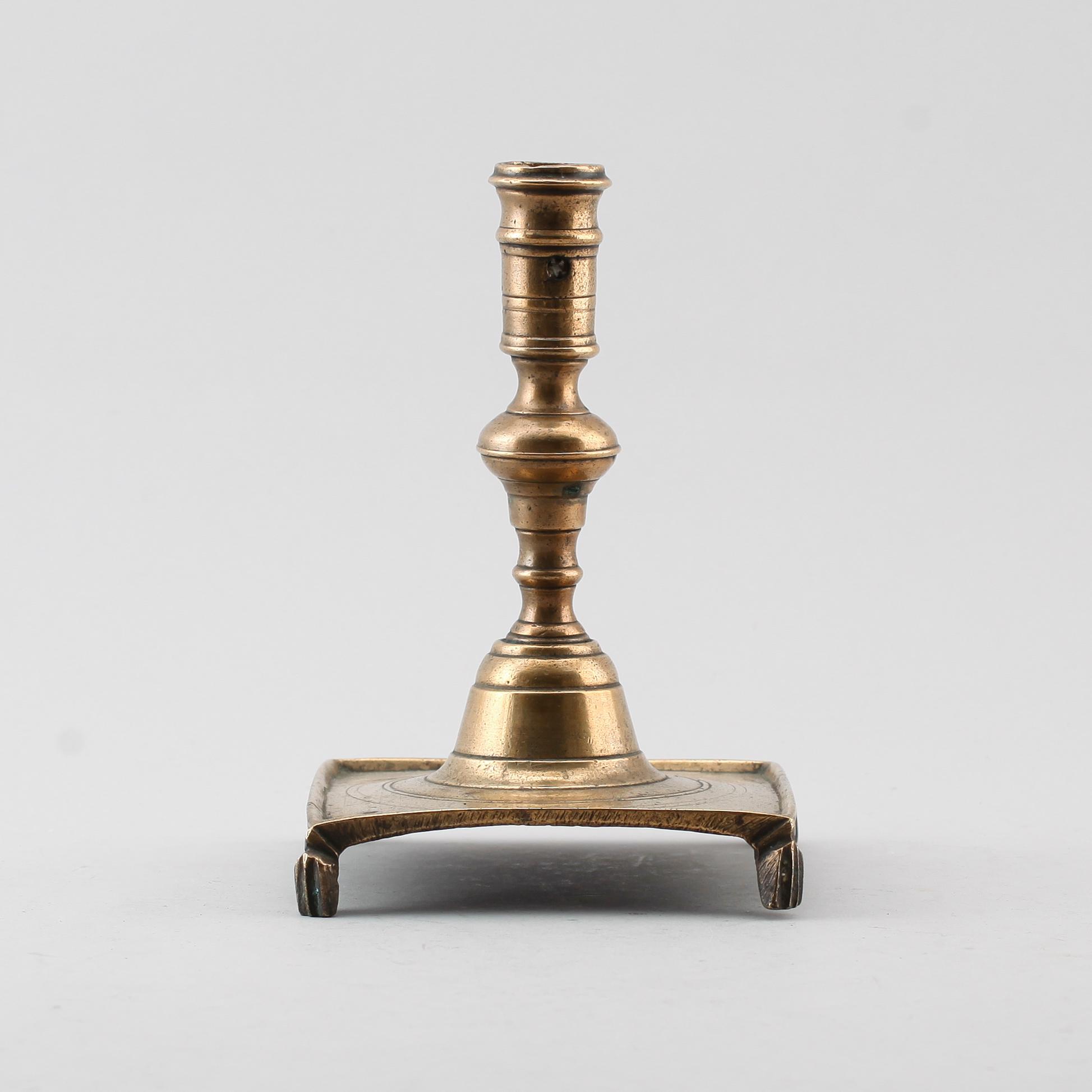 LJUSSTAKE, mässing, 1600-tal.