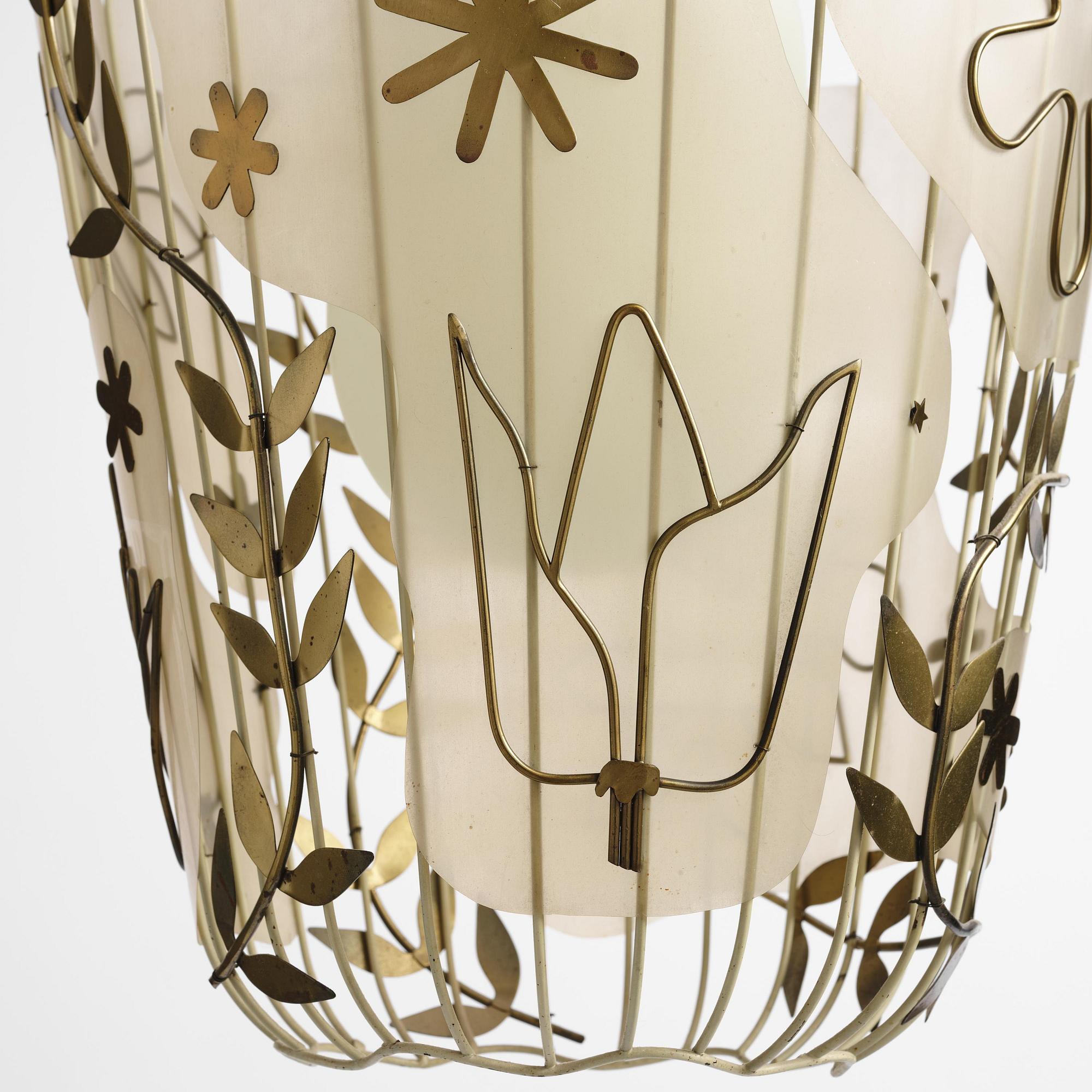 Hans Bergström, a rare ceiling lamp model "5A", ateljé Lyktan, Åhus, 1940s.