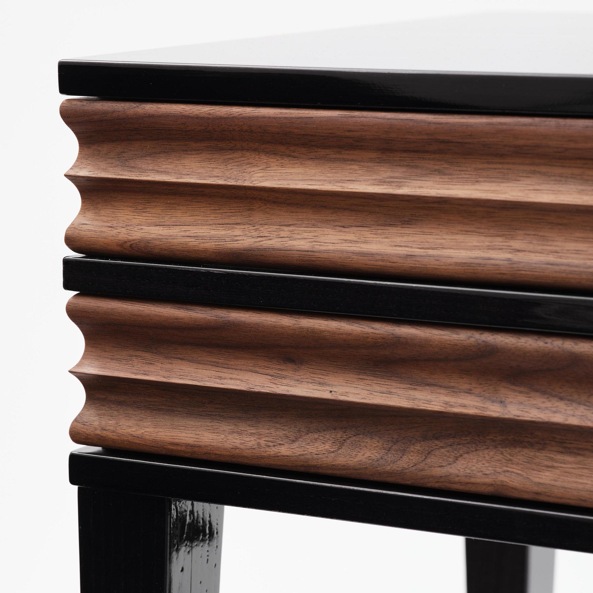 Attila Suta, a pair of bedside tables, executed in his own studio, Stockholm, 2025.