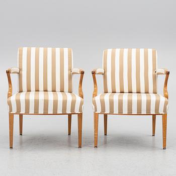 Josef Frank, fåtöljer, ett par, modell 969, Firma Svenskt Tenn.