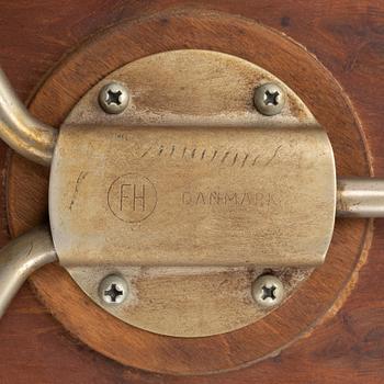 Arne Jacobsen, two teak veneered cahirs, Fritz Hansen, Denmark, 1960's.