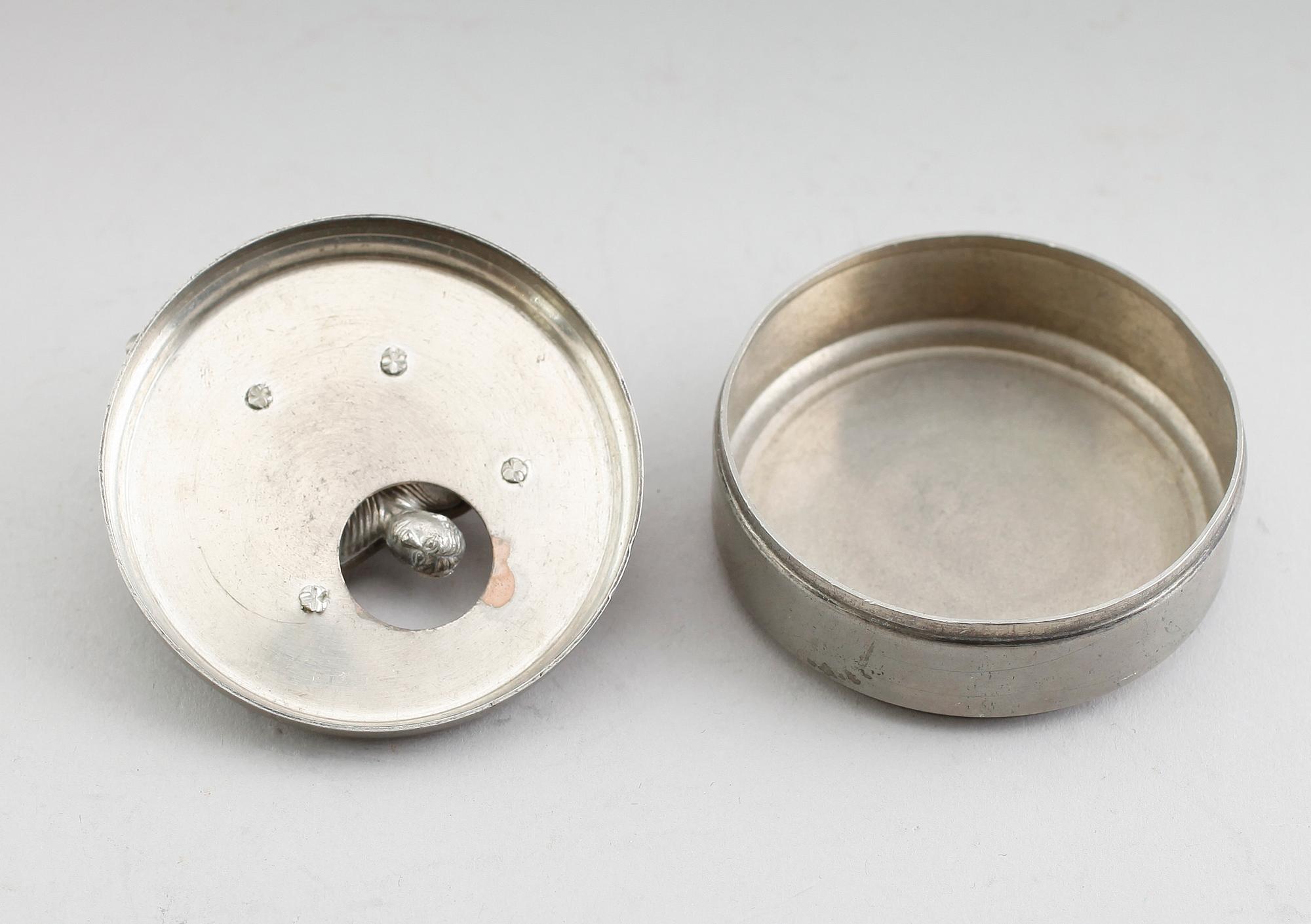 MANSCHETTKNAPPSASK, tenn, Widerholm & Dahlberg, Eskilstuna,