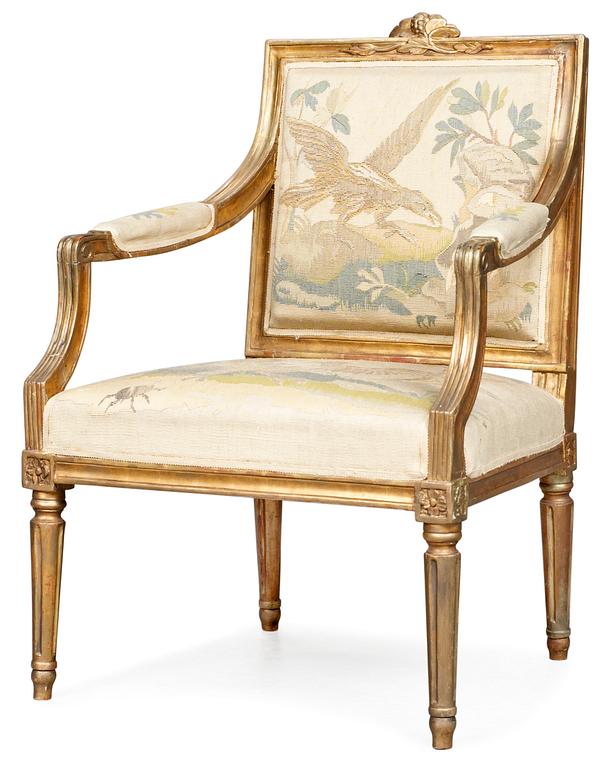 A Gustavian armchair.