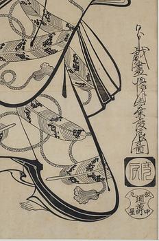 KAIGETSUDO DOSHIN (1711-1736), efter, färgträsnitt. Japan, 1900-tal.