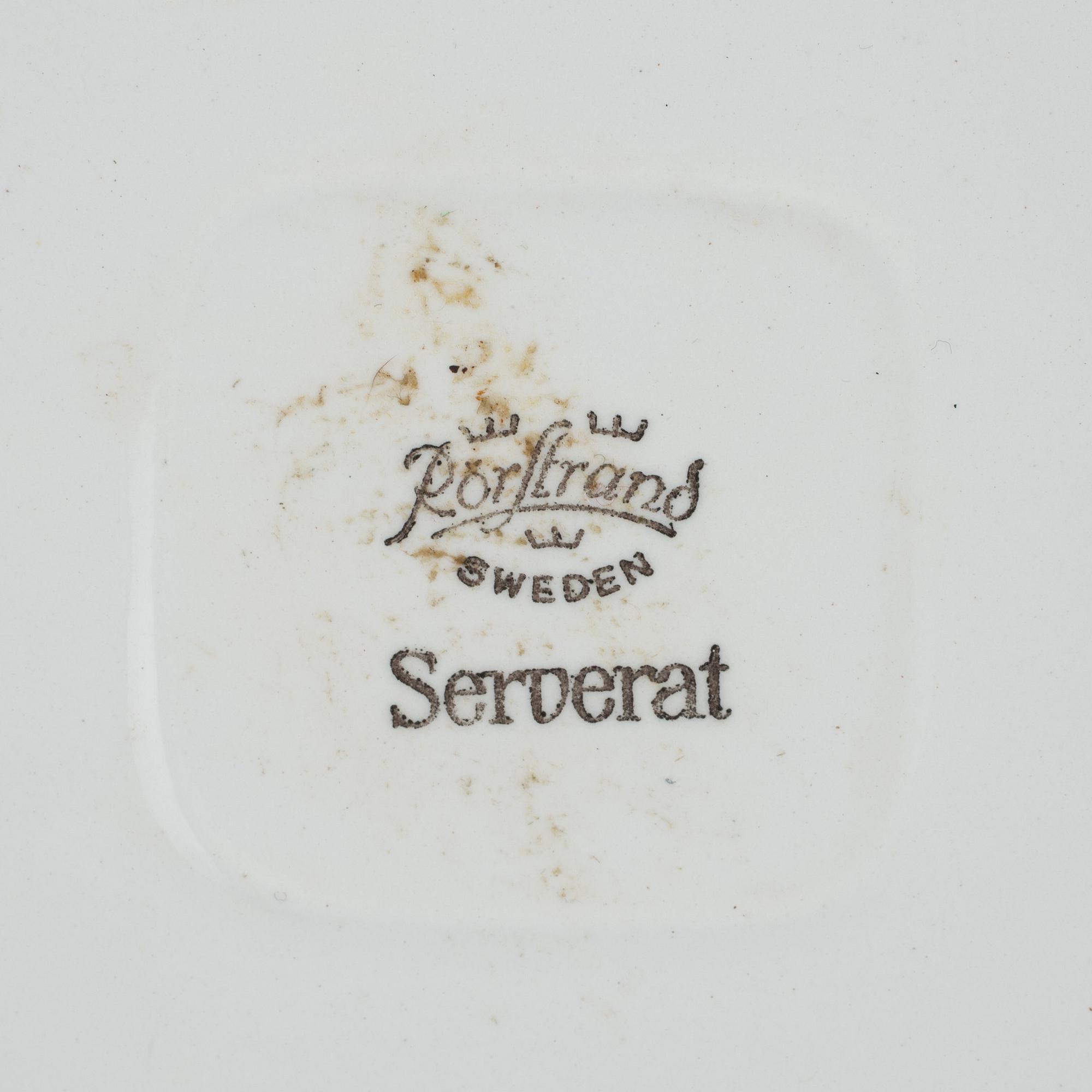 PARTI PORSLIN, Rörstrand, bl a Marianne Westman "Picknick", "Arom" och "My Garden", 11 delar.