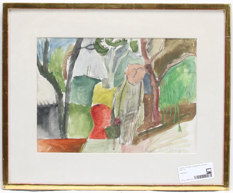 ERLAND CULLBERG, akvarell, sign.