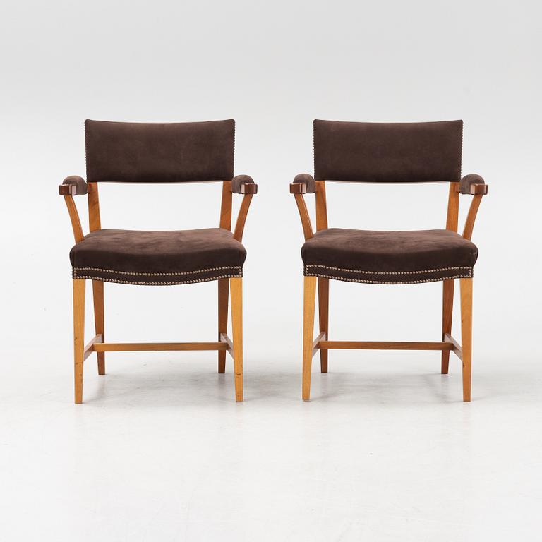 Josef Frank, a pair of model 695 armchairs, Firma Svenskt Tenn, Sweden.