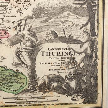 Johann Baptist Homann, a coloured copperplate 18th century.