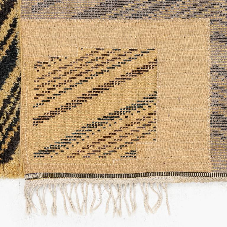 Barbro Nilsson, a carpet, "Tigerfällen", knotted pile, 236 x 126 cm, signed AB MMF BN.