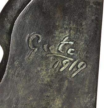 Axel Gute, a pair of Swedish Grace book ends, dated 1919.