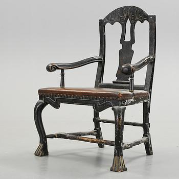 KARMSTOL, senbarock, 1700-tal.
