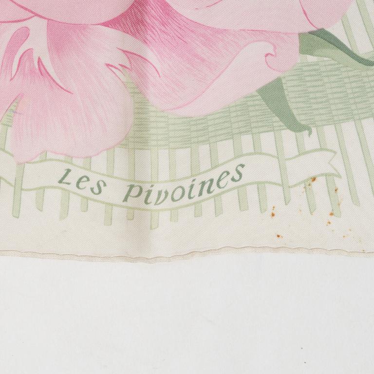 Hermès, scarf, "Peonies".