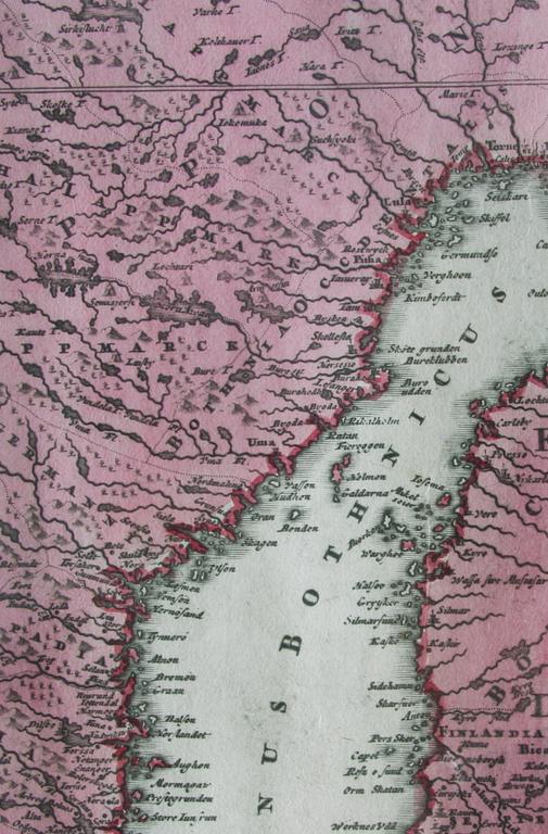 KARTA, kolorerad, Joh Bap Homann " REGNI SUECIAE".