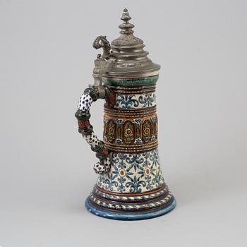 a majolica jar from the late 19th century.