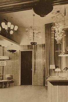 Paavo Tynell, a mid-20th-century table lamp for Taito, Finland.
