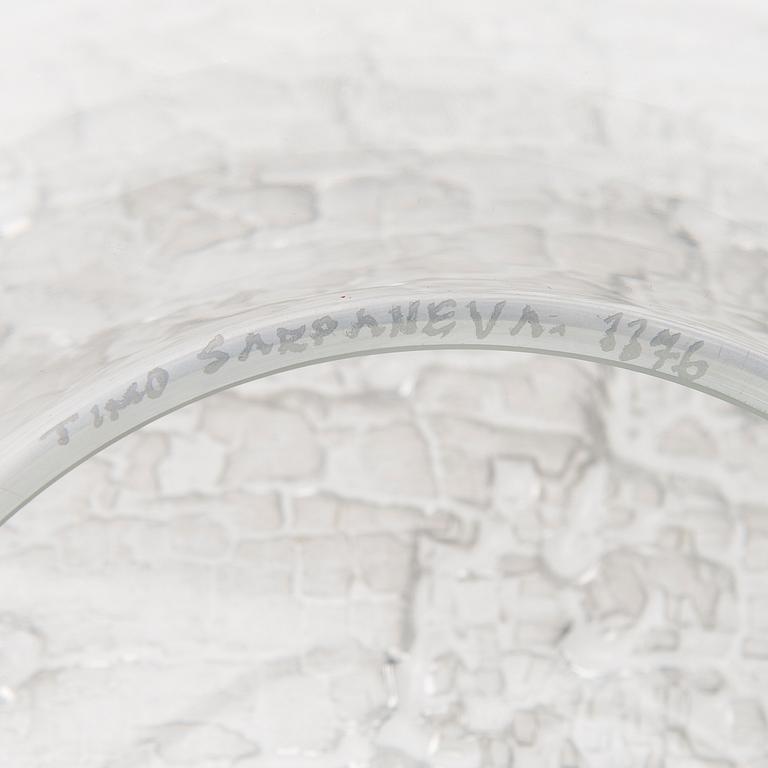 TIMO SARPANEVA, lasiveistos, Finlandia-sarjan kulho, signeerattu Timo Sarpaneva 3376. Iittala.