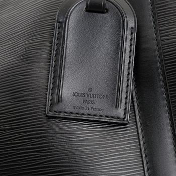 LOUIS VUITTON, Black Epi Leather Keepall 55 Bag.