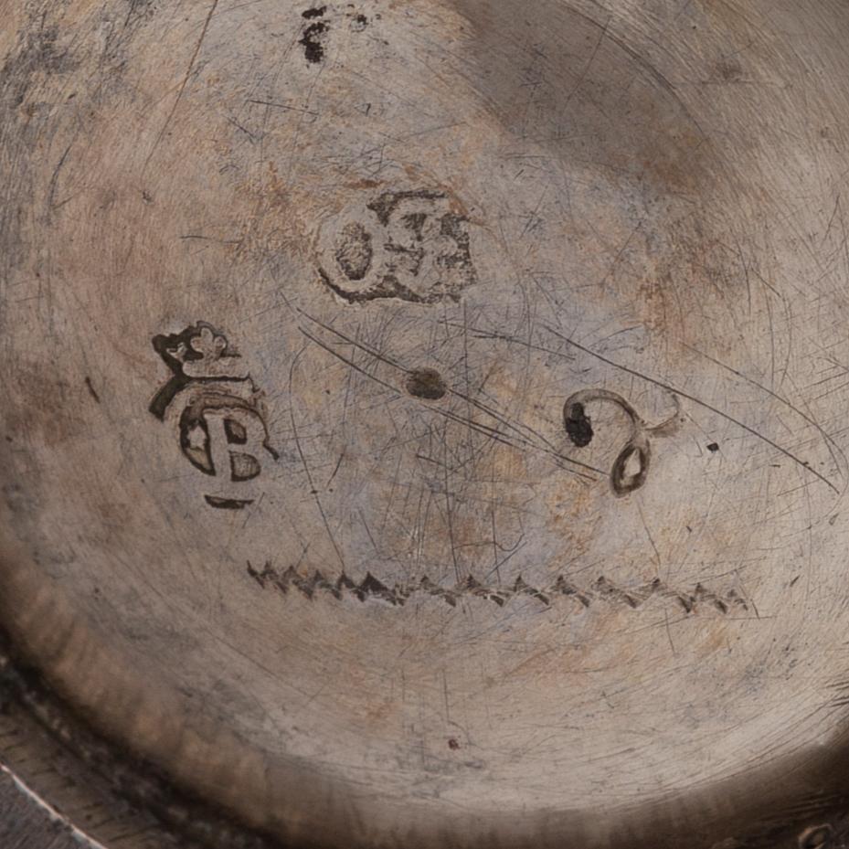 A Swedish silver beaker, mark of Olof Fernlöf, Gothenburg (1720–66).