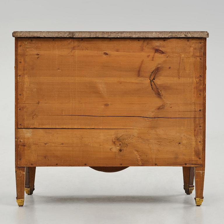 A Gustavian marquetry commode by G. Foltiern (master in Stockohlm 1771-1804).