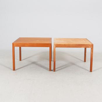 Hans J Wegner, a set of two teak side tables.