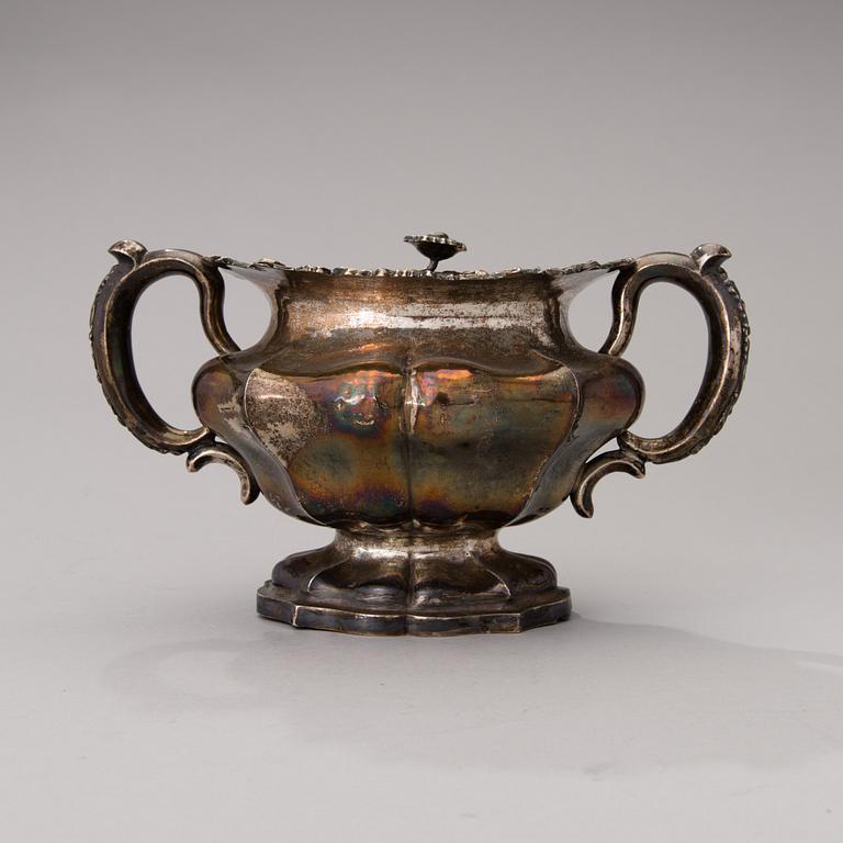 A silver sugar bowl, mark of Adolf Sperr, assay master Dimitry Ilyich Tverskoy, Saint Petersburg 1846.