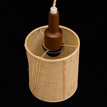 A teak ceiling light, 1950's/60's.