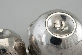 CHARKA, 3 pcs. silver. Moscow, Russia 1700 s. Weight 80 g.
