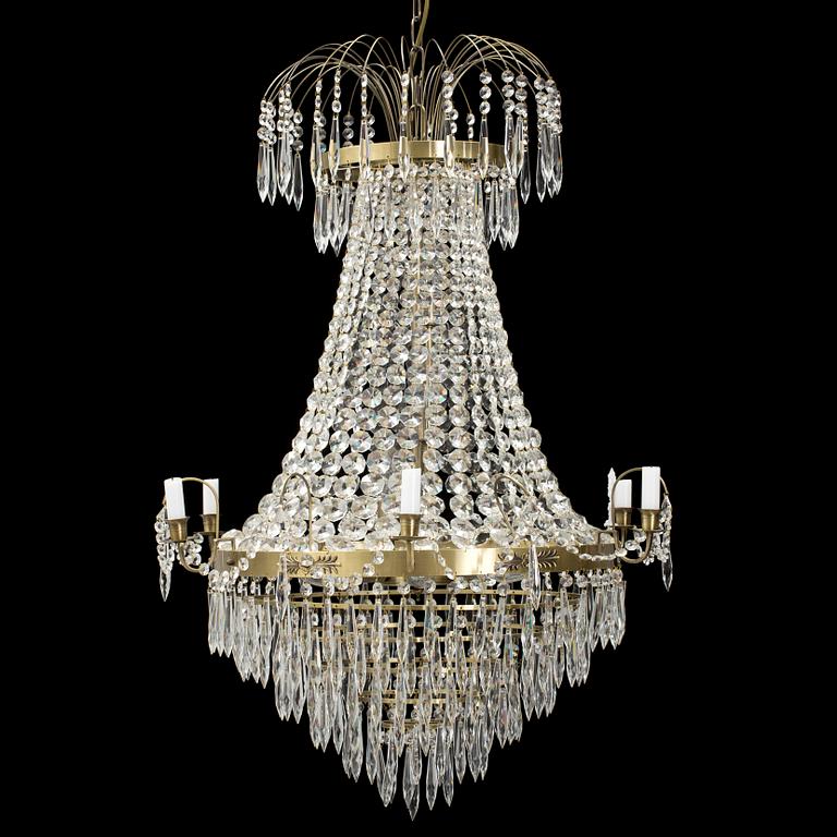 CHANDELIER, gustavian style, late 20th / early 21th century.