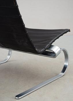 A Poul Kjaerholm black leather 'PK-20' easy chair, E Kold Christensen, Denmark,