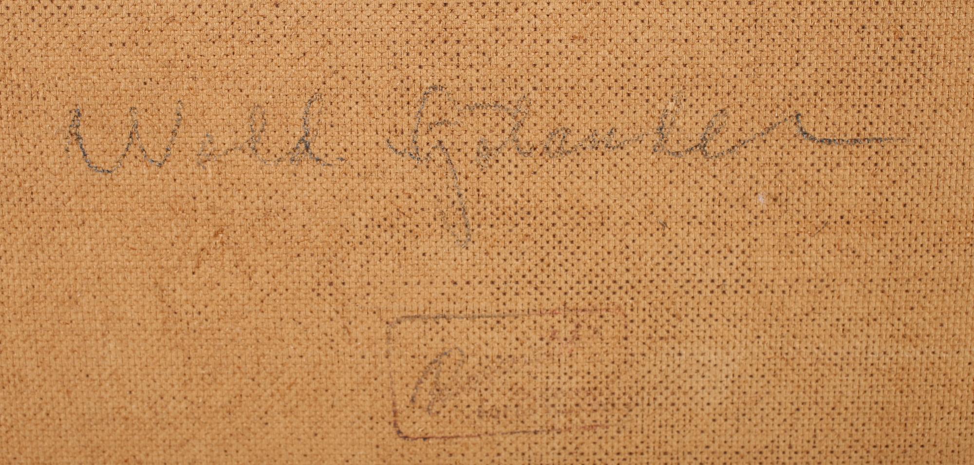 WALDEMAR SJÖLANDER, gouache, signerad a tergo.