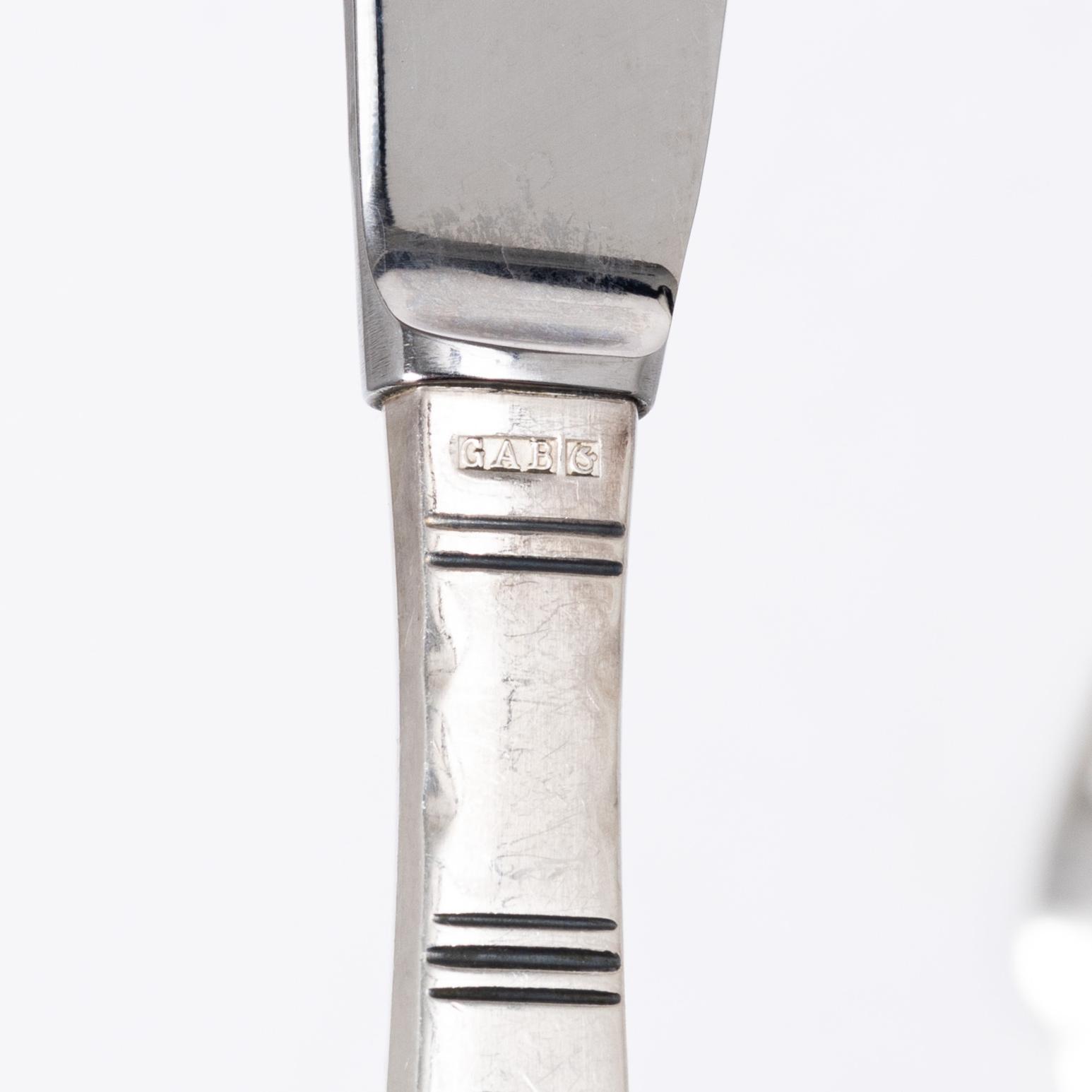 Jacob Ängman, a 46-piece silver flatware set i boxes, 'Rosenholm', GAB, Eskilstuna & Stockholm, Sweden, 1962-92.