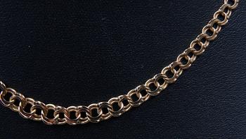 HALSKEDJA, 18 K guld, 1981. Ca 14 g.