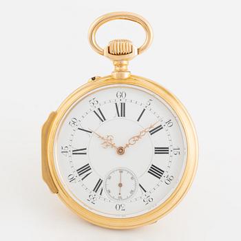 Pocket watch, 18K gold, 49,5 mm.