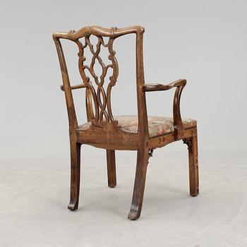 KARMSTOL, Chippendale-stil, England, 17/1800-tal,