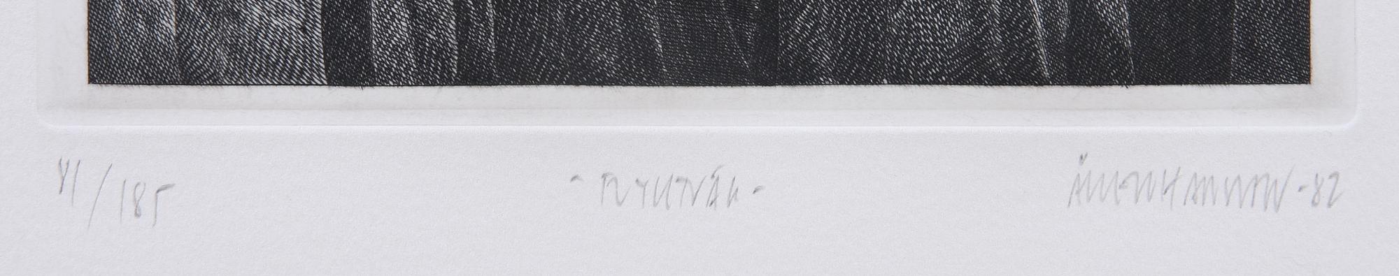 ÅKE JOHANSSON, kopparstick, sign, nr 81/185 o dat -82.