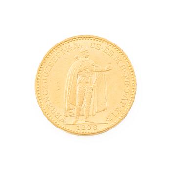 Gold coin, Hungary, 20 Korona, 1898.