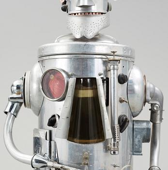 SKULPTUR, metall, glas samt plast, "Frankenstein Robot", Clayton Bailey, 1987.