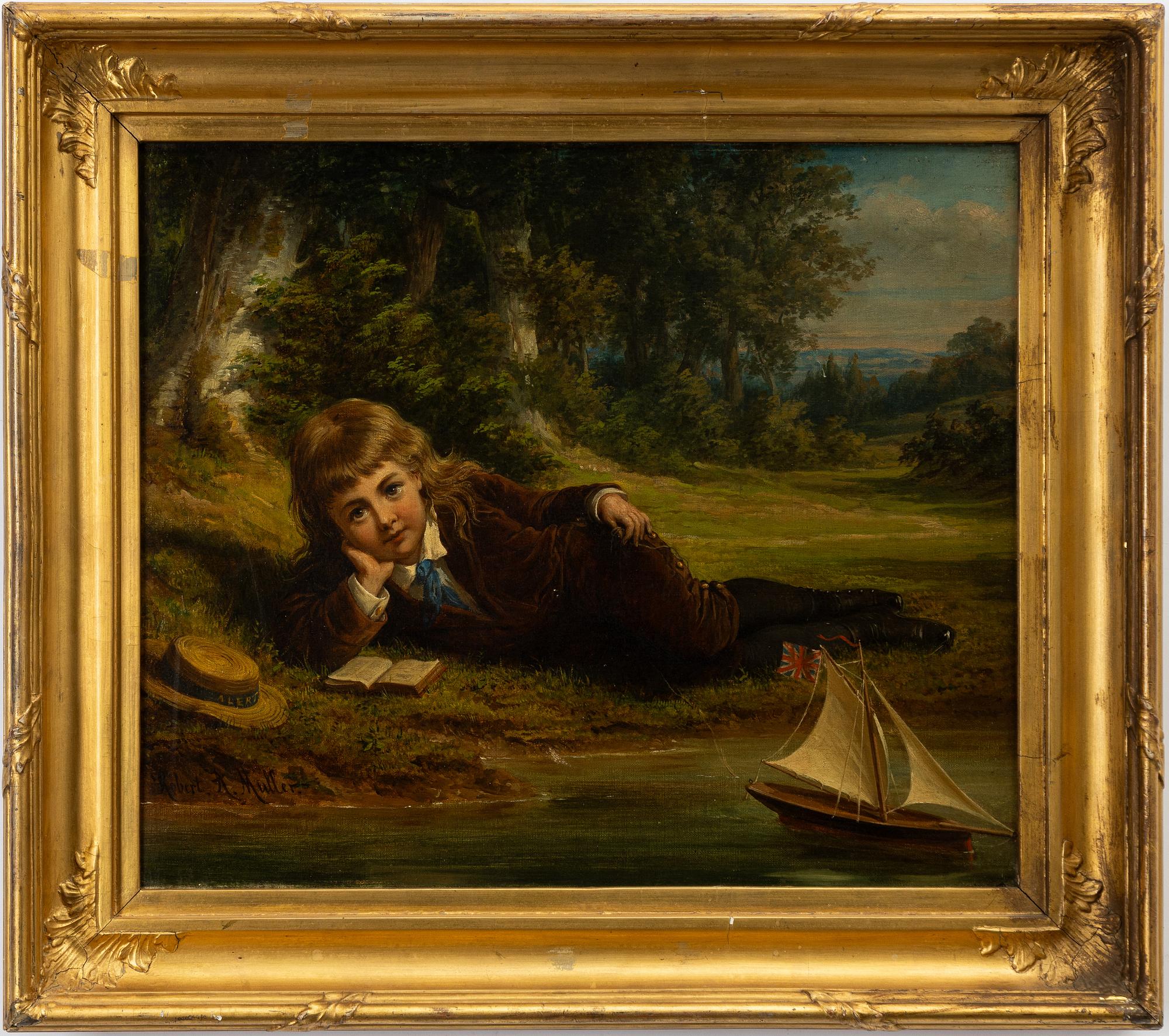 Robert Antoine Müller, Gosse med leksaksbåt.