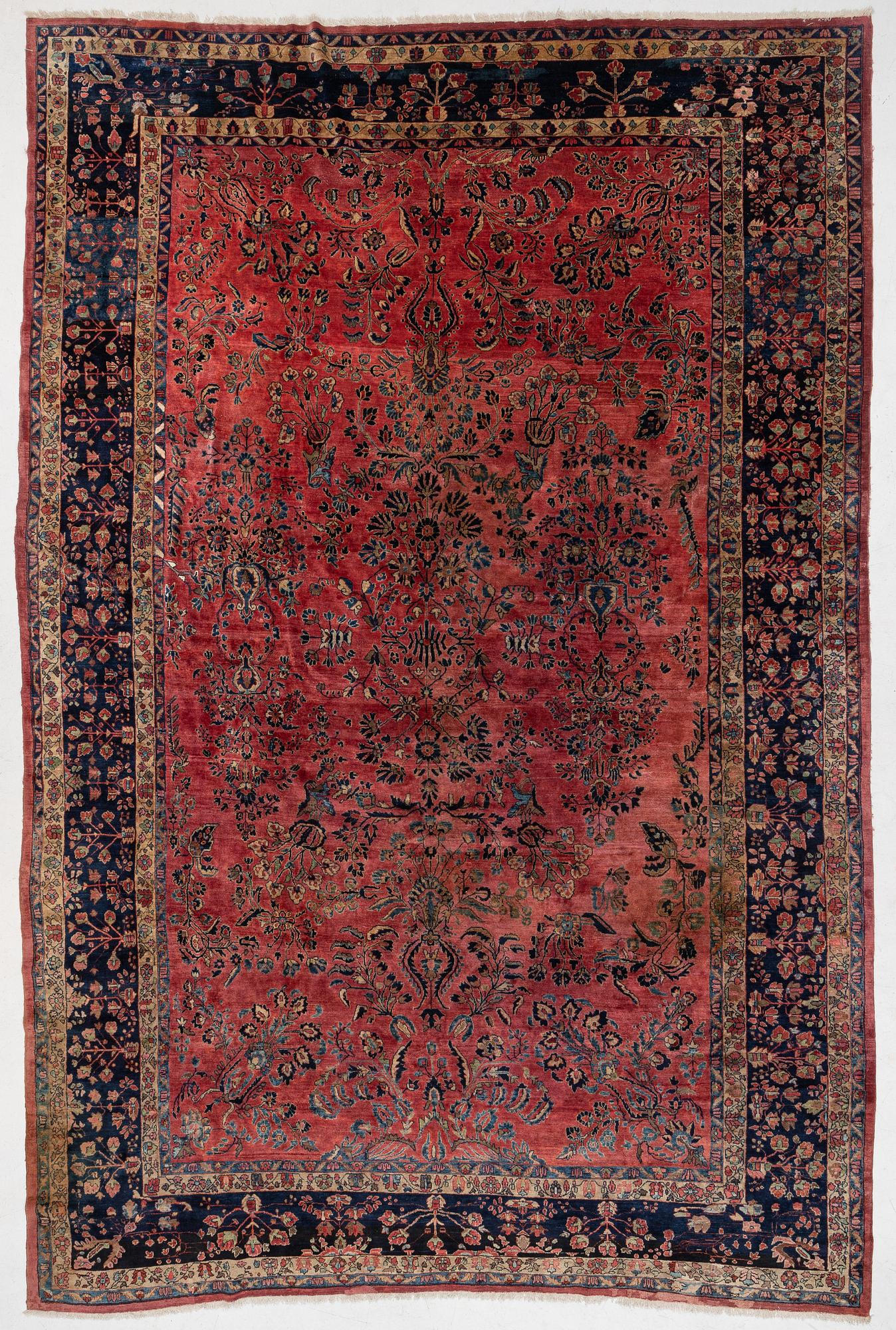 Matta, antik Sarouk, s.k. "amerikansk", västra Persien. 509 x 327 cm.