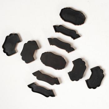 A fine carved lacquer box and cover with tianqi lacquer inset boxes and covers, Qing dynasty, Qianlong (1736-95).