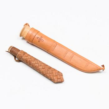 Two Finnish Puukko knives, latter half of the 20th Century.