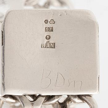 Armband, silver, x-länk.