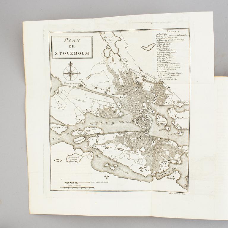 The 4th edition of Coxe’s Voyage en Pologne, Russie, Suède, Dannemarc, 1786 (2 vol).