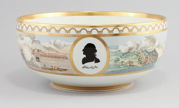 SKÅL, porslin, Amerikanska frihetsskriget, Royal Copenhagen, numrerad 1891/2500.